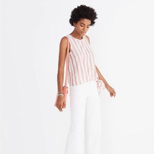 NWT! Madewell asymmetrical sleeveless tied tank in Marcia stripe